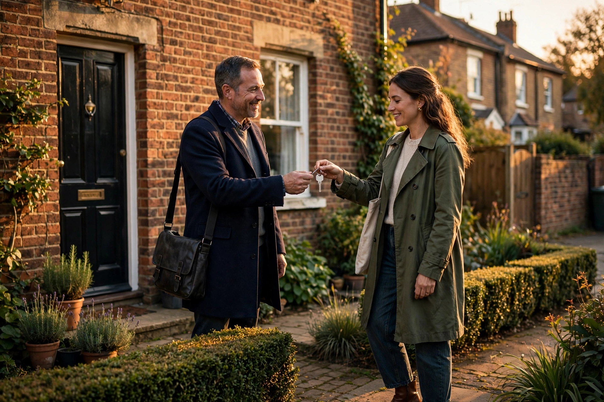 UK landlord outside a rental property reviewing property tax changes