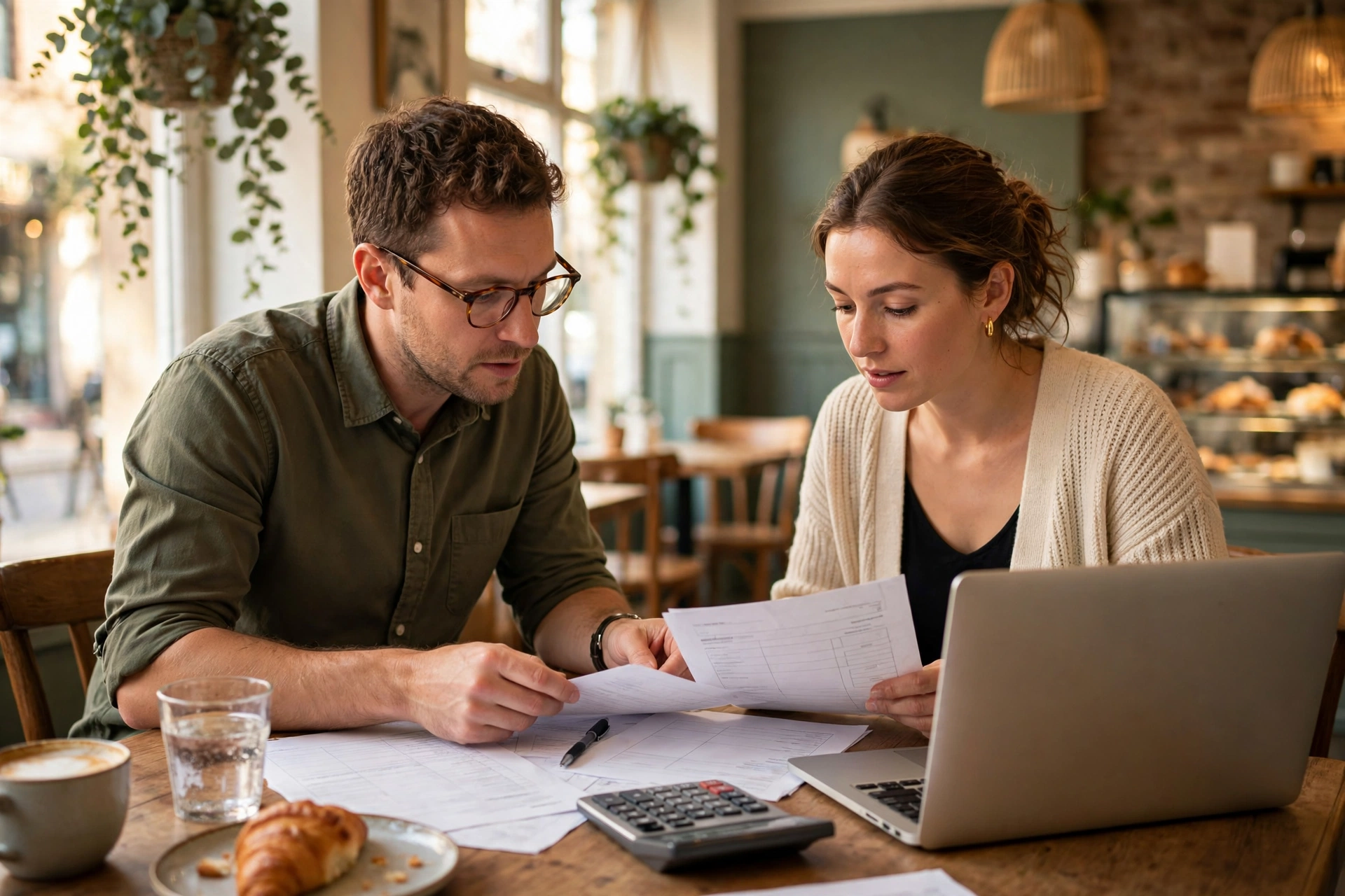 Small business employer reviewing payroll costs after the National Living Wage increase